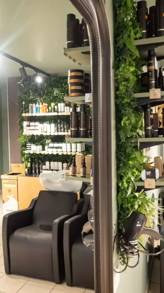 salon de coiffure miroir de Charline
